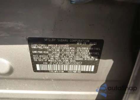 2021 Subaru Forester Sport from USA, damaged, VIN JF2SKARC8MH500907
